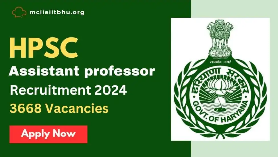 HPSC Assistant Professor Recruitment 2024