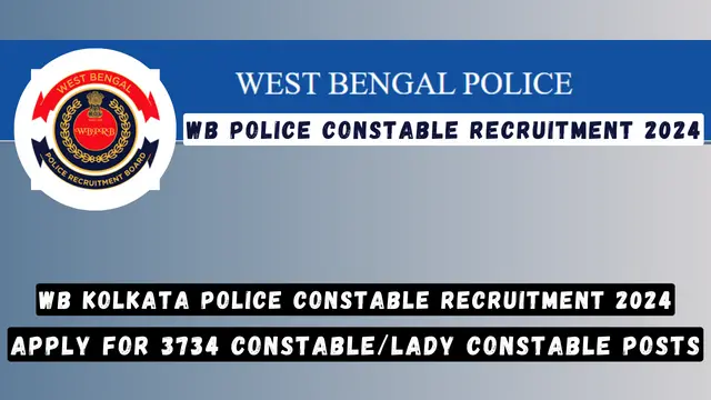 WB Kolkata Police Constable Recruitment 2024